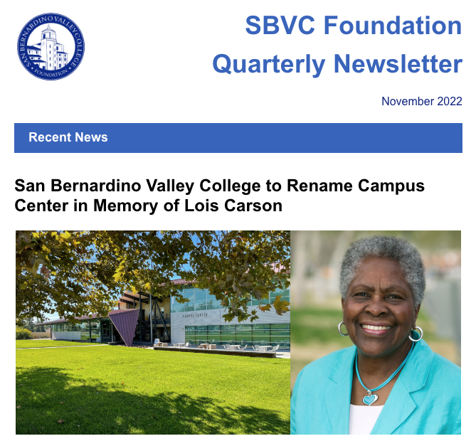 SBVC Foundation Community News