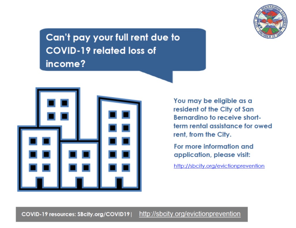 San Bernardino City Rental Assistance Flyer