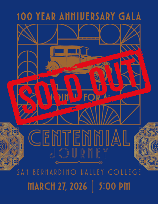 The Centennial Gala Flyer with "Sold Out" stamped in red on the front