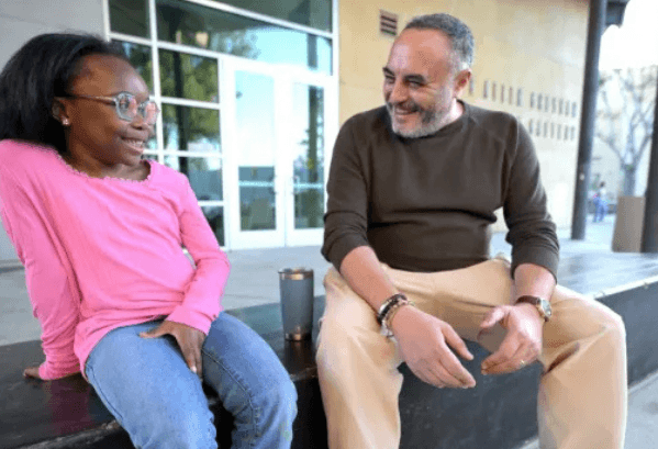 Honey Cooper with SBVC Professor Nader Gergis